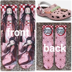 Demon slayer crocs socks (nezuko kamado)